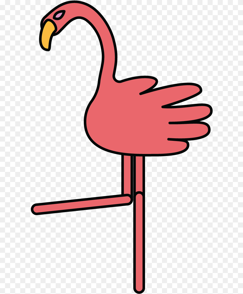 Flamingo Illustration Dot, Animal, Bird, Cross, Symbol Png Image