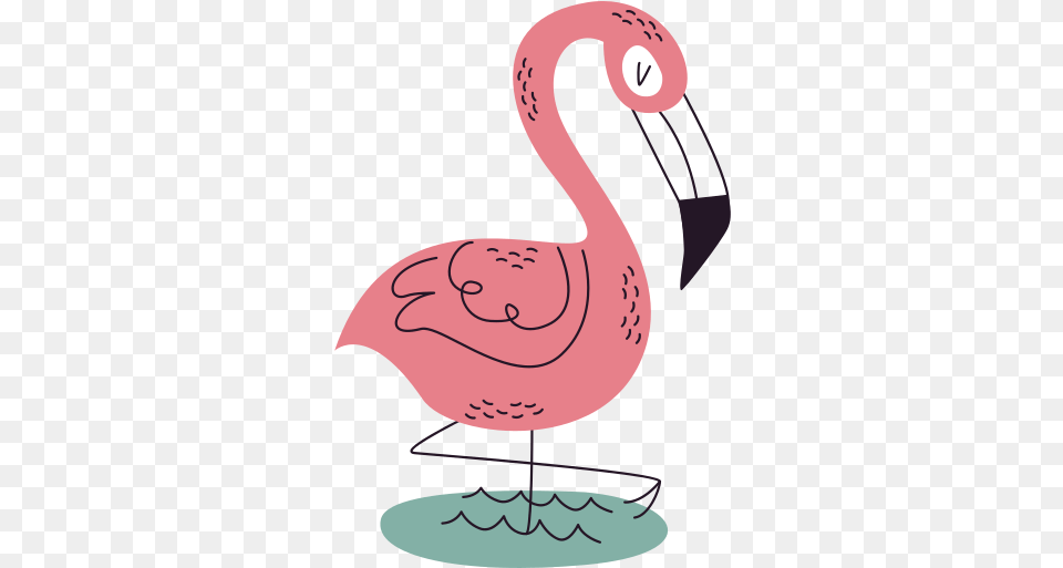 Flamingo Stickers Animals Stickers Girly, Animal, Bird, Beak Png