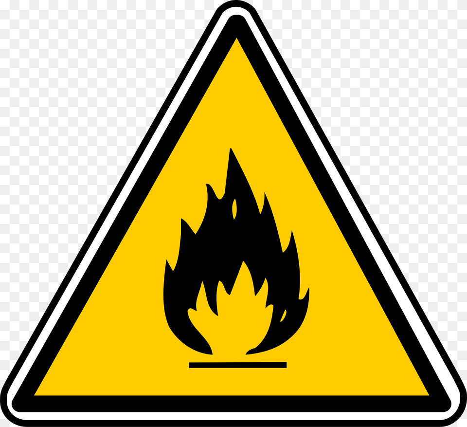 Flammable Materials Warning Sign Clipart, Symbol, Logo Free Png Download