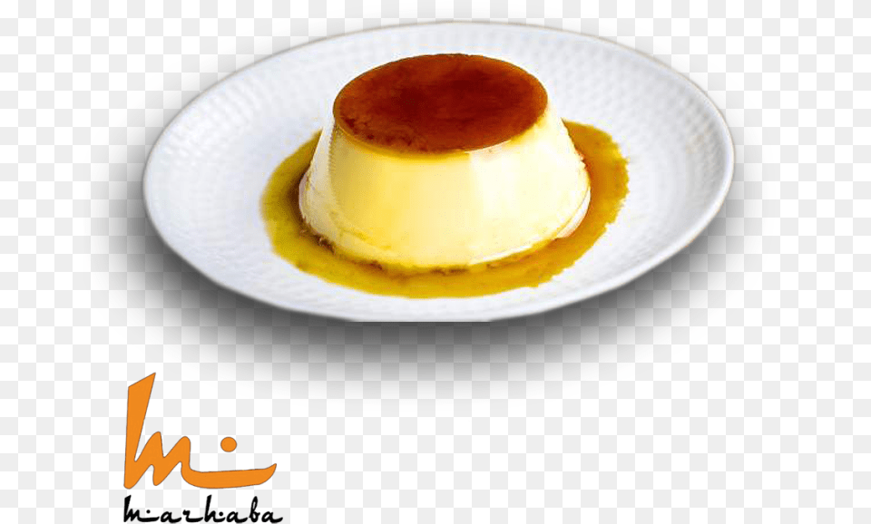 Flan, Custard, Food, Plate, Dessert Free Png Download