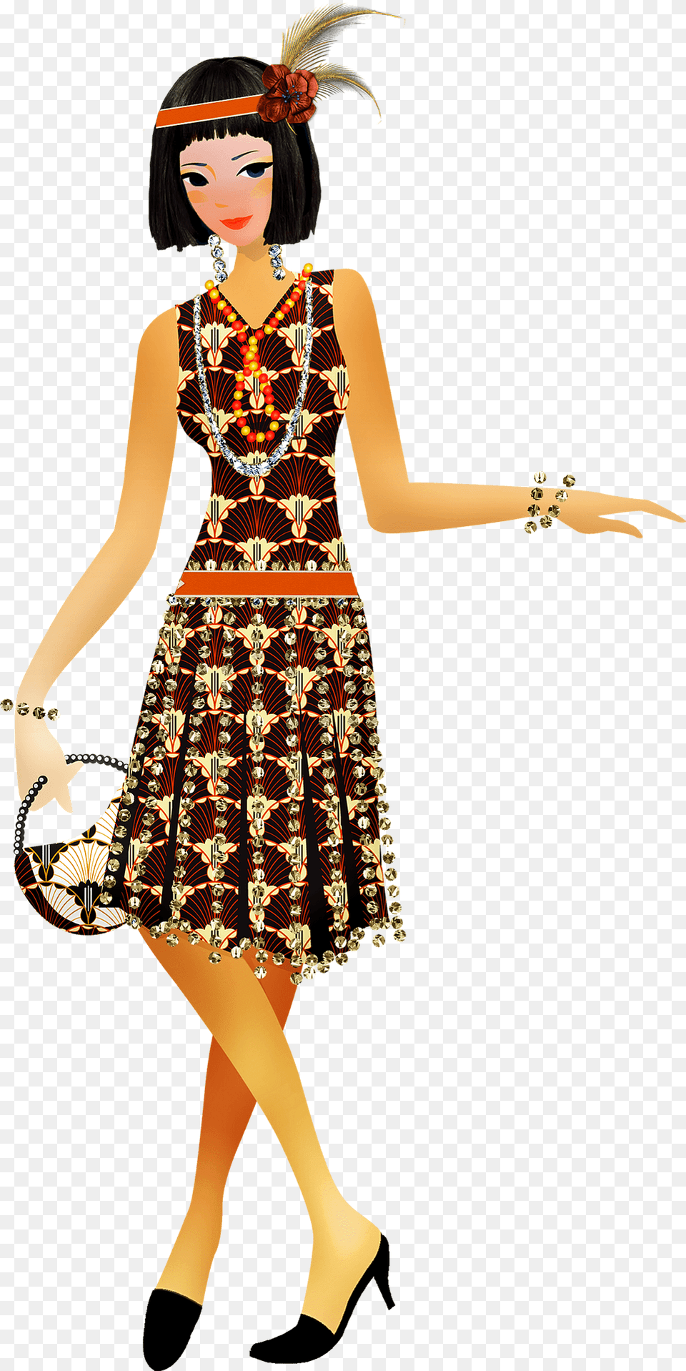 Flapper Clipart, Accessories, Necklace, Jewelry, Clothing Free Png Download