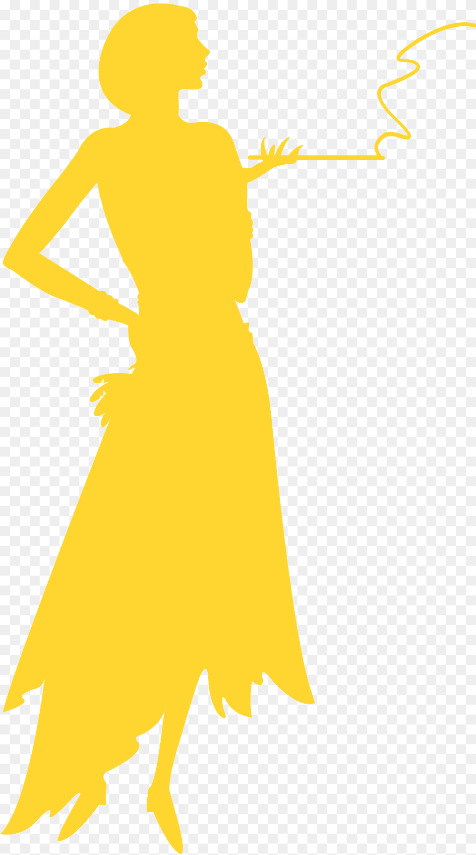 Flapper Silhouette, Clothing, Dress, Adult, Female Png Image