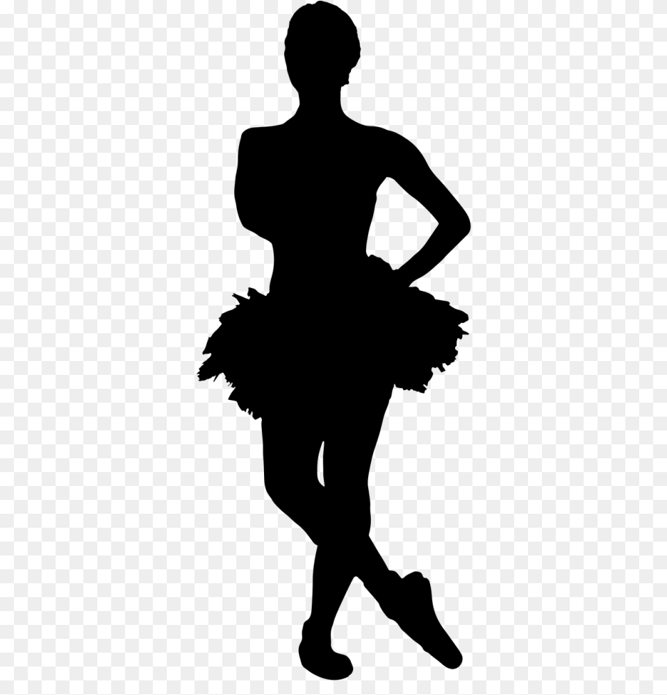 Flapper Silhouette Clip Art, Gray Png