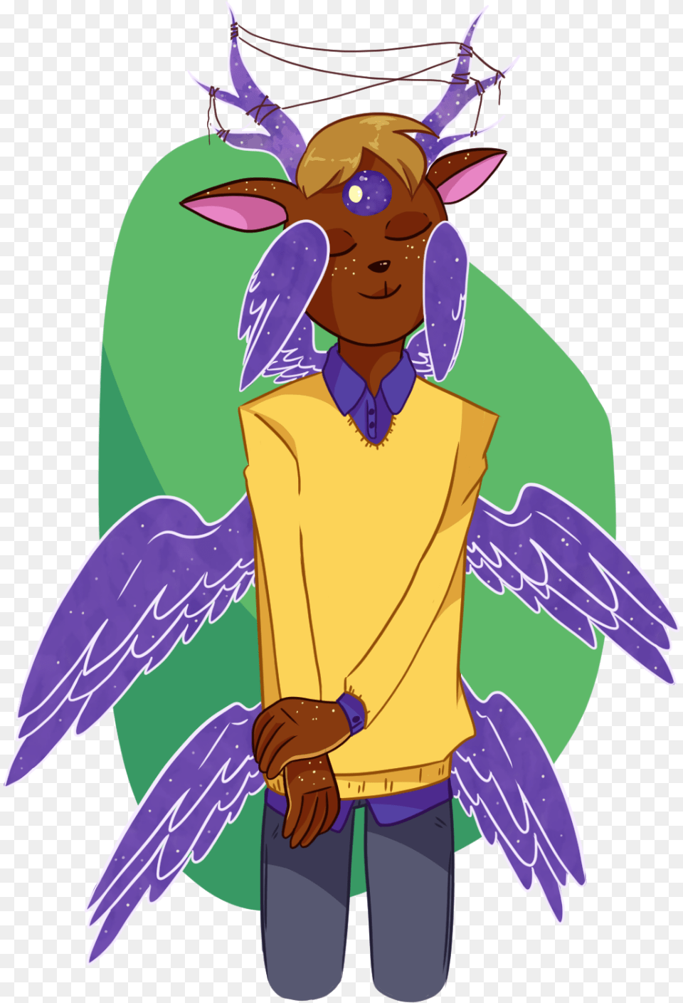 Flapz An Archangel Deer Anthro Clipart Cartoon, Adult, Male, Man, Person Free Png Download