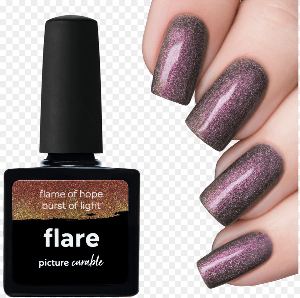 Flare Curable Lacquer Poison Nail Polish, Body Part, Hand, Person, Cosmetics Png Image
