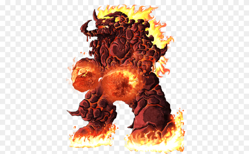 Flare Golem Transparent Illustration, Fire, Flame, Mountain, Nature Free Png Download