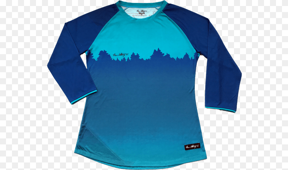 Flare Women39s Enduro Jersey Teal Long Sleeved T Shirt, Clothing, Long Sleeve, Sleeve, T-shirt Png Image