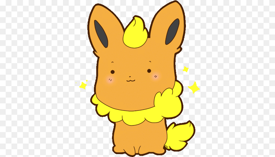 Flareon Chibi Gif My Art Pokmon Amino Pokemon Transparent Gif Chibi, Baby, Person, Cartoon Png Image