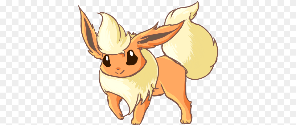 Flareon Chibi U2014 Weasyl Animal Figure, Mammal, Rabbit, Baby, Person Free Png Download