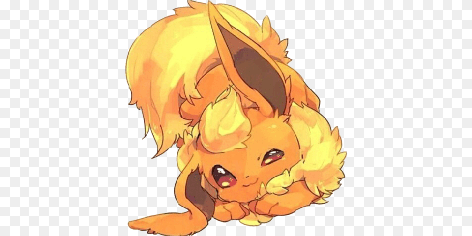 Flareon Cute Pokemon Drawing, Face, Head, Person, Baby Free Png