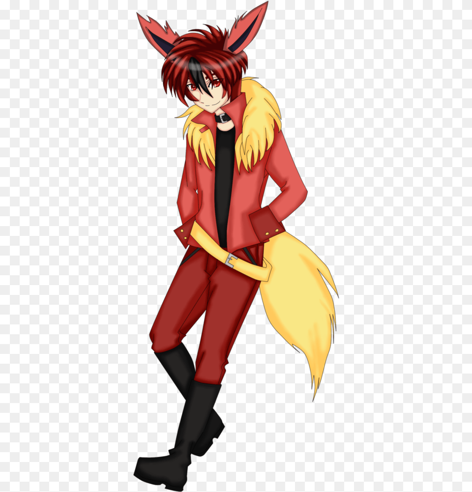 Flareon Human Boy Google Search Pokemon Gijinka Pokemon Pokemon Flareon Human, Book, Comics, Publication, Adult Free Png