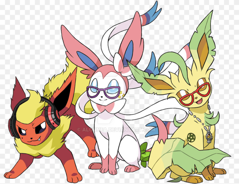Flareon Leafeon And Sylveon, Baby, Person, Book, Comics Free Png