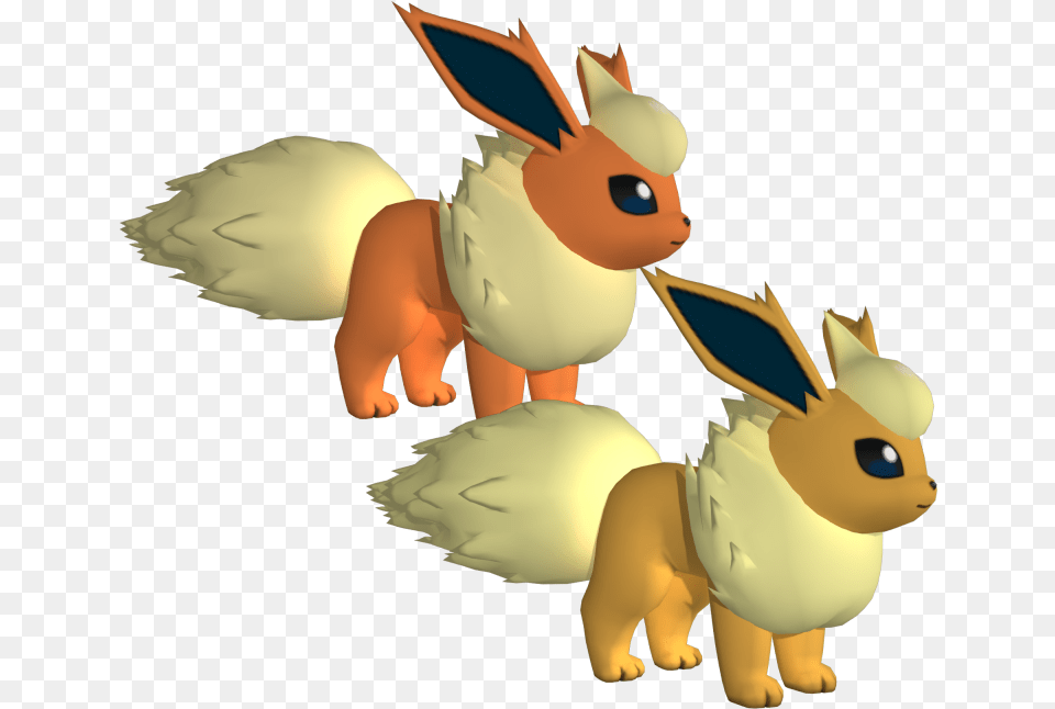 Flareon Pokemon Flareon 3d Model, Animal, Mammal, Rabbit, Baby Free Transparent Png