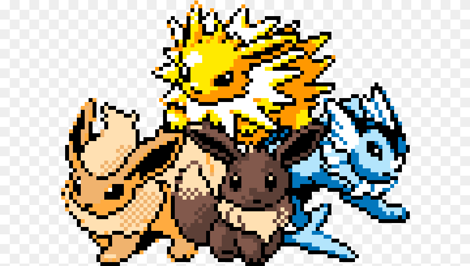 Flareon Sprite, Qr Code, Animal, Mammal Free Transparent Png