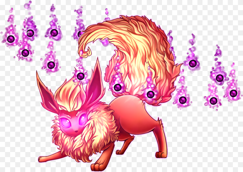 Flareon Used Will O Wisp By Ikiska Flareon Will O Wisp, Art, Graphics, Purple, Book Free Png Download