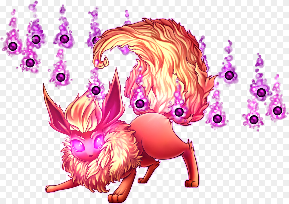Flareon Used Will O Wisp By Ikiska Will O Wisp Fire, Art, Graphics, Purple, Book Free Png Download