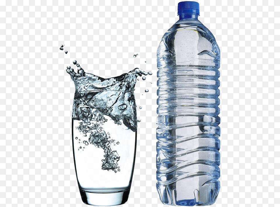 Flasche Wasser Mit Glas, Bottle, Water Bottle, Beverage, Mineral Water Free Png