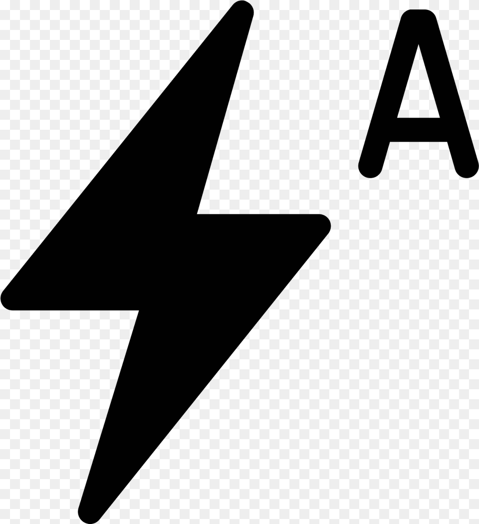 Flash Auto Filled Icon Sign, Gray Free Transparent Png
