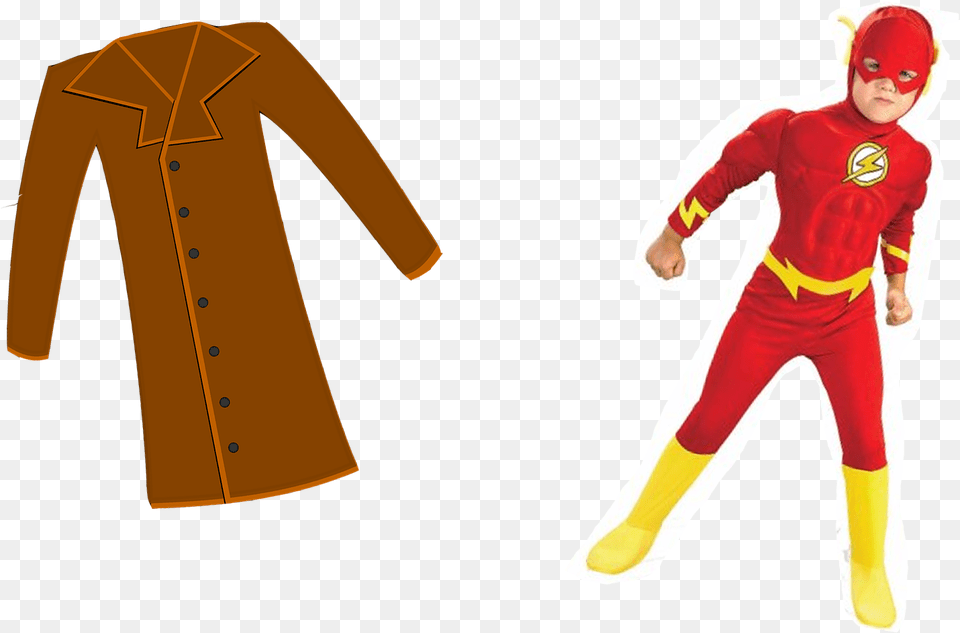 Flash Costume, Clothing, Coat, Sleeve, Person Png