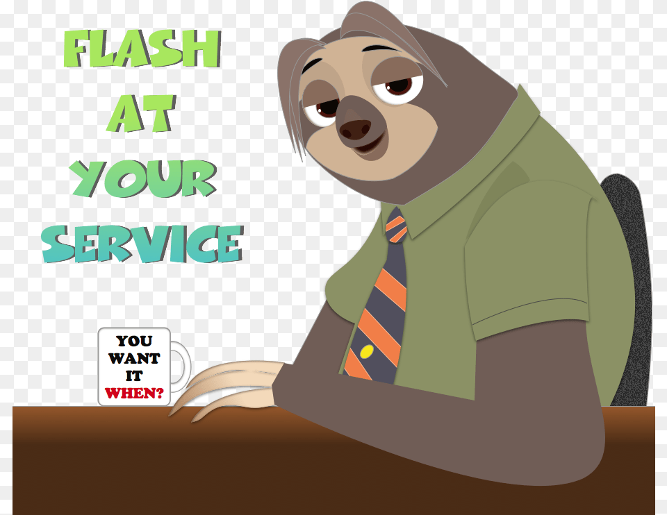 Flash From With Flash The Sloth, Accessories, Formal Wear, Tie, Book Free Transparent Png