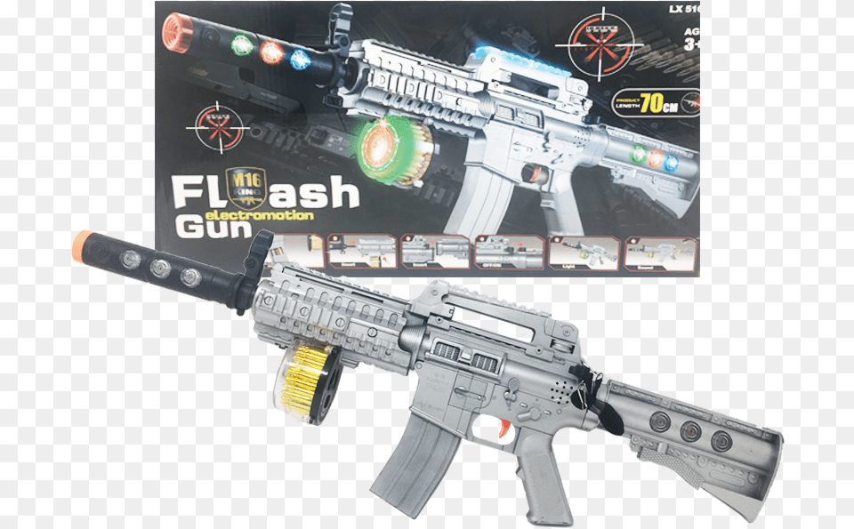 Flash Gun Bc724 Assault Rifle, Firearm, Weapon, Machine Gun Png Image