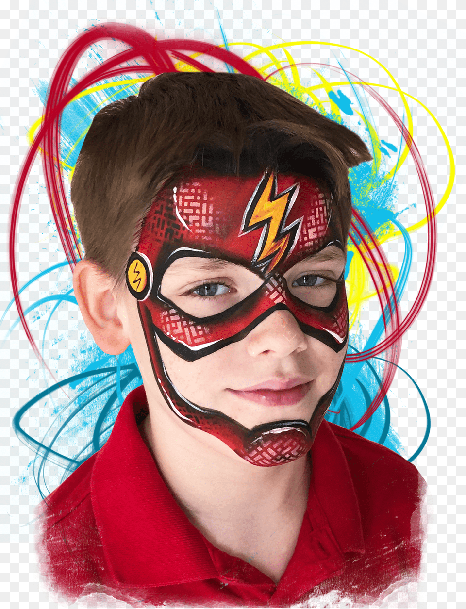 Flash Kid Flash Pintacaras, Adult, Portrait, Photography, Person Png Image