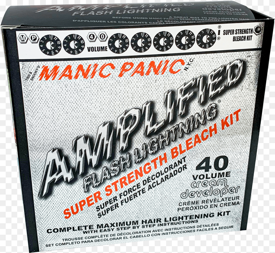 Flash Lightning Bleach Kit 40 Volume Cream Developer Manic Panic Bleach Kit, Advertisement, Poster, Box Free Png Download