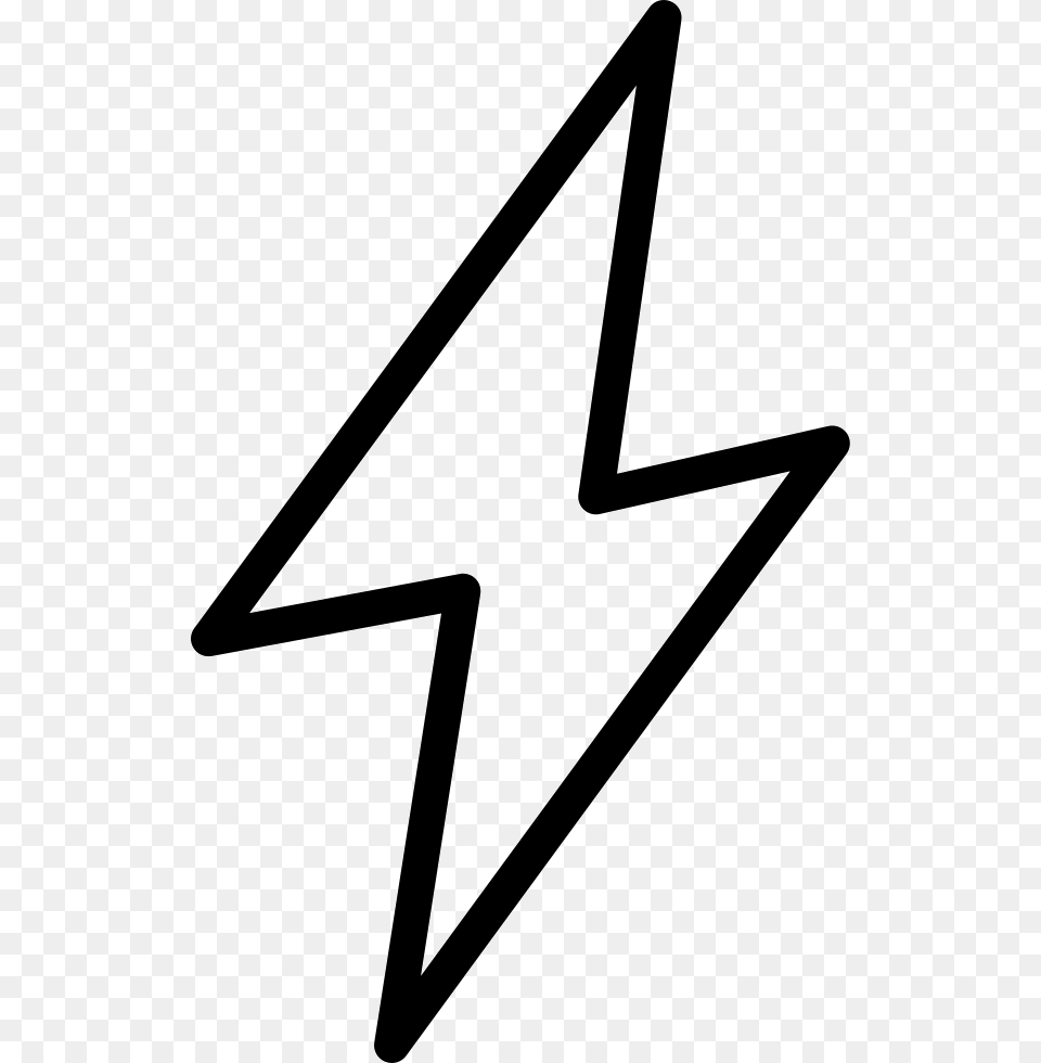 Flash Lightning Bolt Comments Lightning Bolt Outline Transparent, Star Symbol, Symbol, Bow, Weapon Png