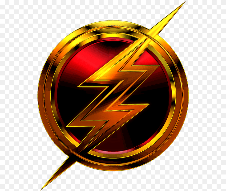 Flash Logo, Gold, Emblem, Symbol Free Transparent Png