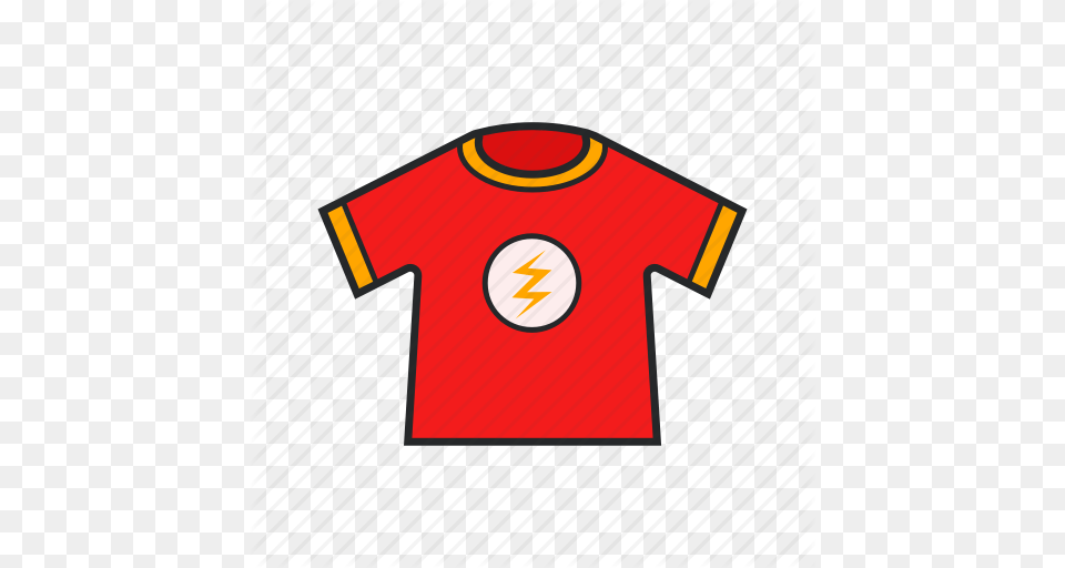 Flash Logo Gloth Red T Shirt Icon, Clothing, T-shirt, First Aid Free Png Download
