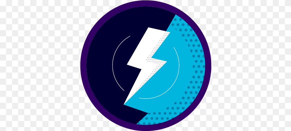 Flash Sticker Halftone Lightning Icon Flash Sticker Circle, Logo, Art Free Transparent Png