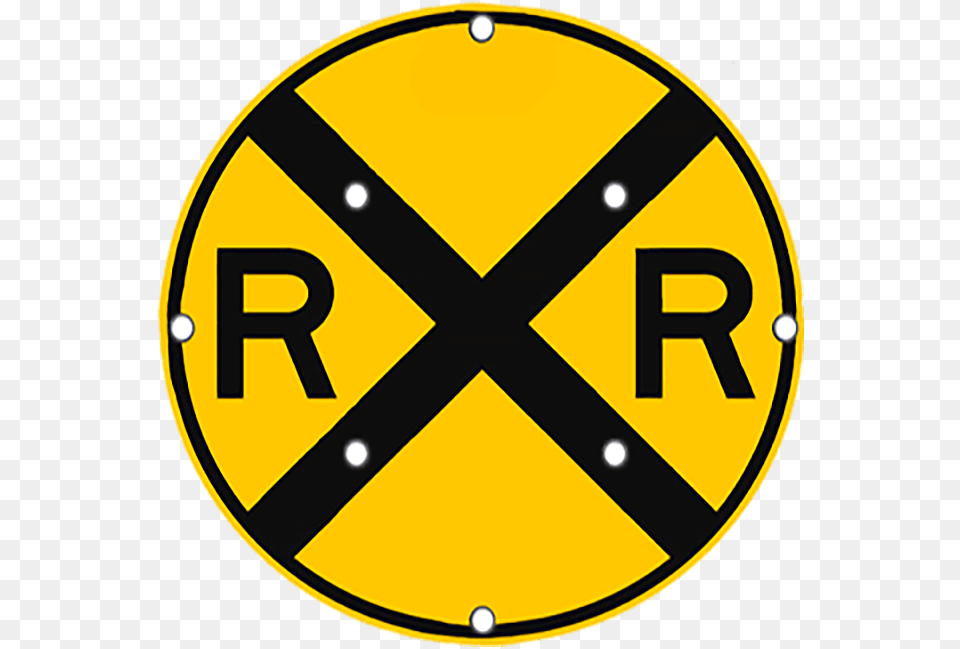 Flashing Grade Crossing Advance Warning Sign Day Traffic Signs Railroad Crossing, Symbol, Road Sign Png