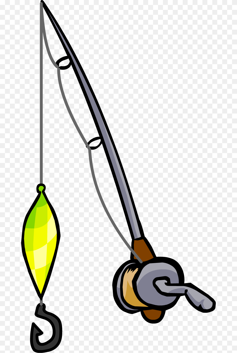 Flashing Lure Fishing Rod Easy Fishing Pole Drawing, Sword, Weapon, Bow Free Transparent Png