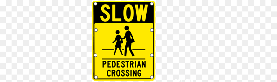 Flashing Slow Pedestrian Crossing Sign Pedestrian Crossing Sign Flash, Symbol, Boy, Child, Male Png Image