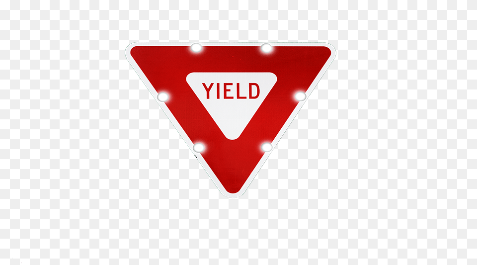 Flashing Yield Sign Regulatory Signs Solar, Symbol, Triangle, Road Sign Free Png Download