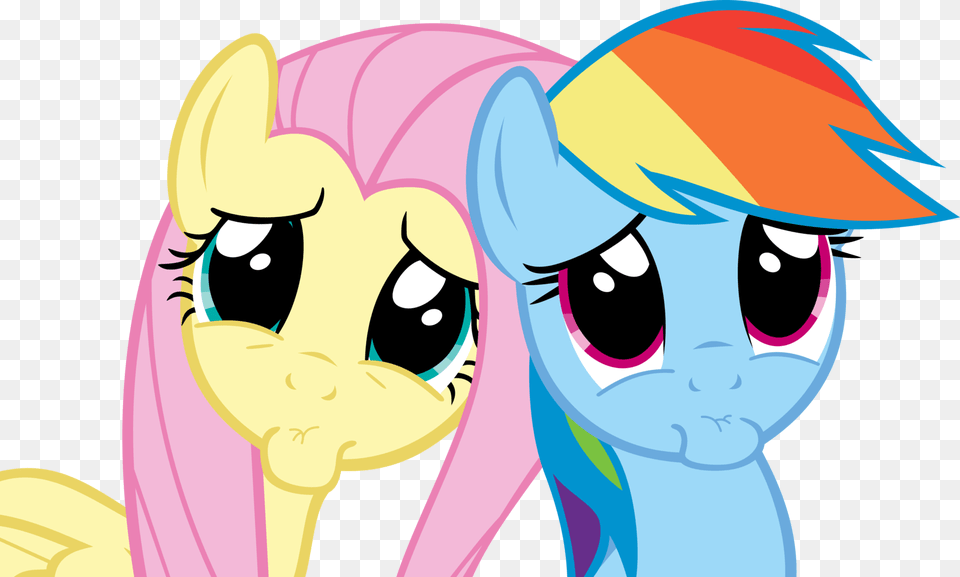Flashlight Clipart Larawan Mlp Fluttershy And Rainbow Dash Faces, Book, Comics, Publication, Person Png