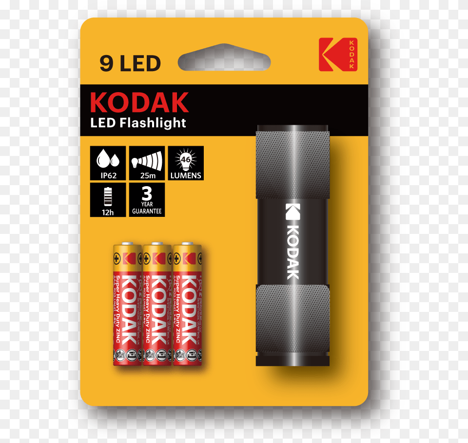 Flashlights Kodak Super Heavy Duty Zinc, Can, Tin, Bottle, Cosmetics Free Transparent Png