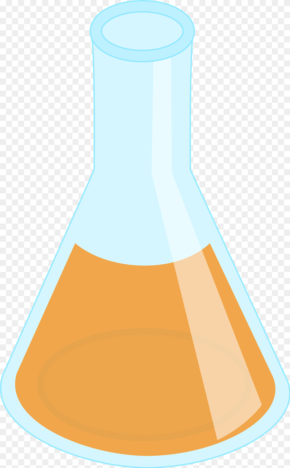 Flask Filled With Orange Liquid Clipart, Cone Free Transparent Png