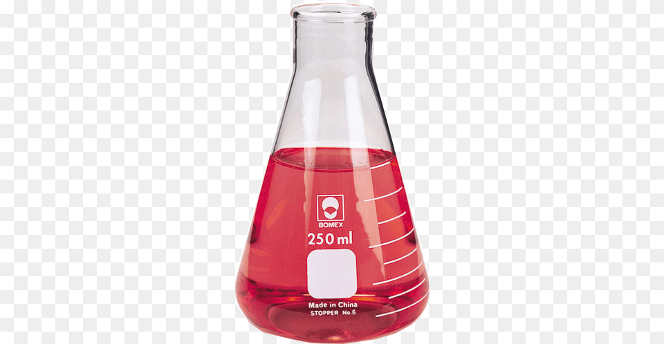Flasks Erlenmeyer Glass Narrow Mouth Graduated Delong Neck Erlenmeyer Flask, Cup, Cone, Food, Ketchup Free Png Download