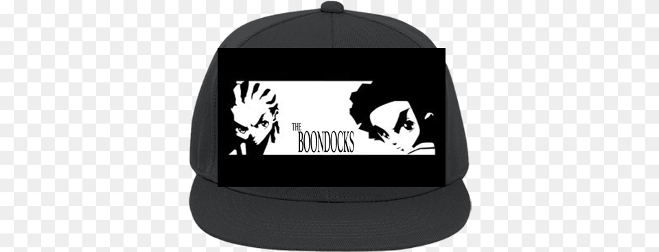Flat Bill Fitted Hats 123 Riley Boondocks Black And White, Baseball Cap, Cap, Clothing, Hat Png Image