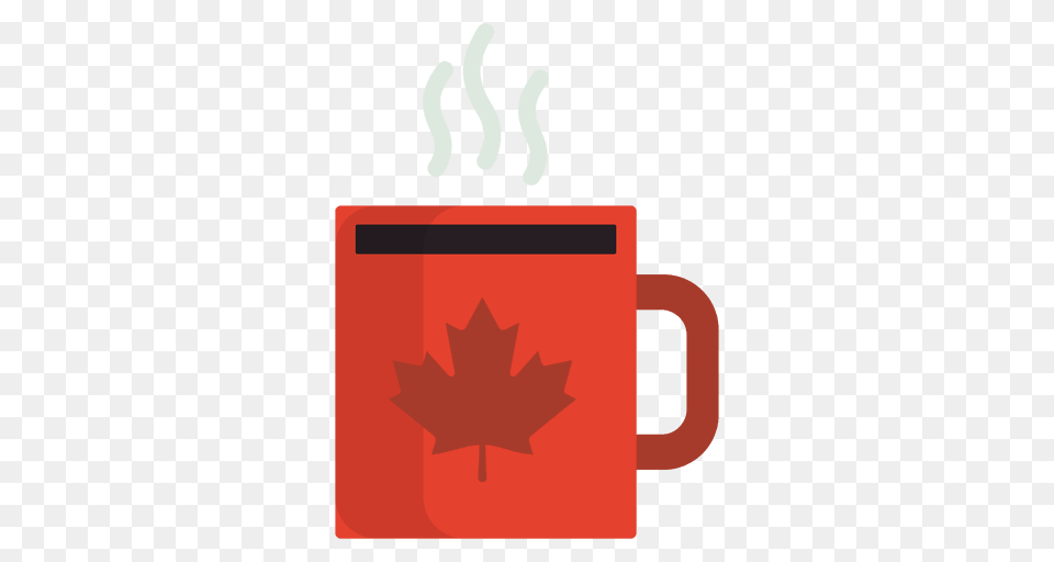 Flat Canadian Mug, Leaf, Plant Free Png Download