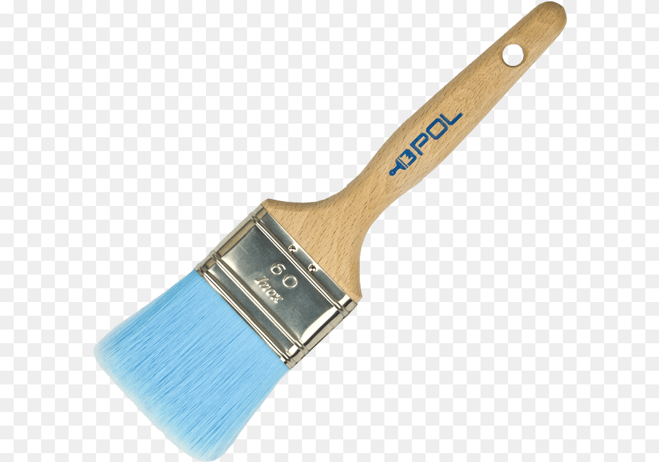 Flat Chalk Brush With Light Blue Filaments Paint Brush, Device, Tool Free Png Download