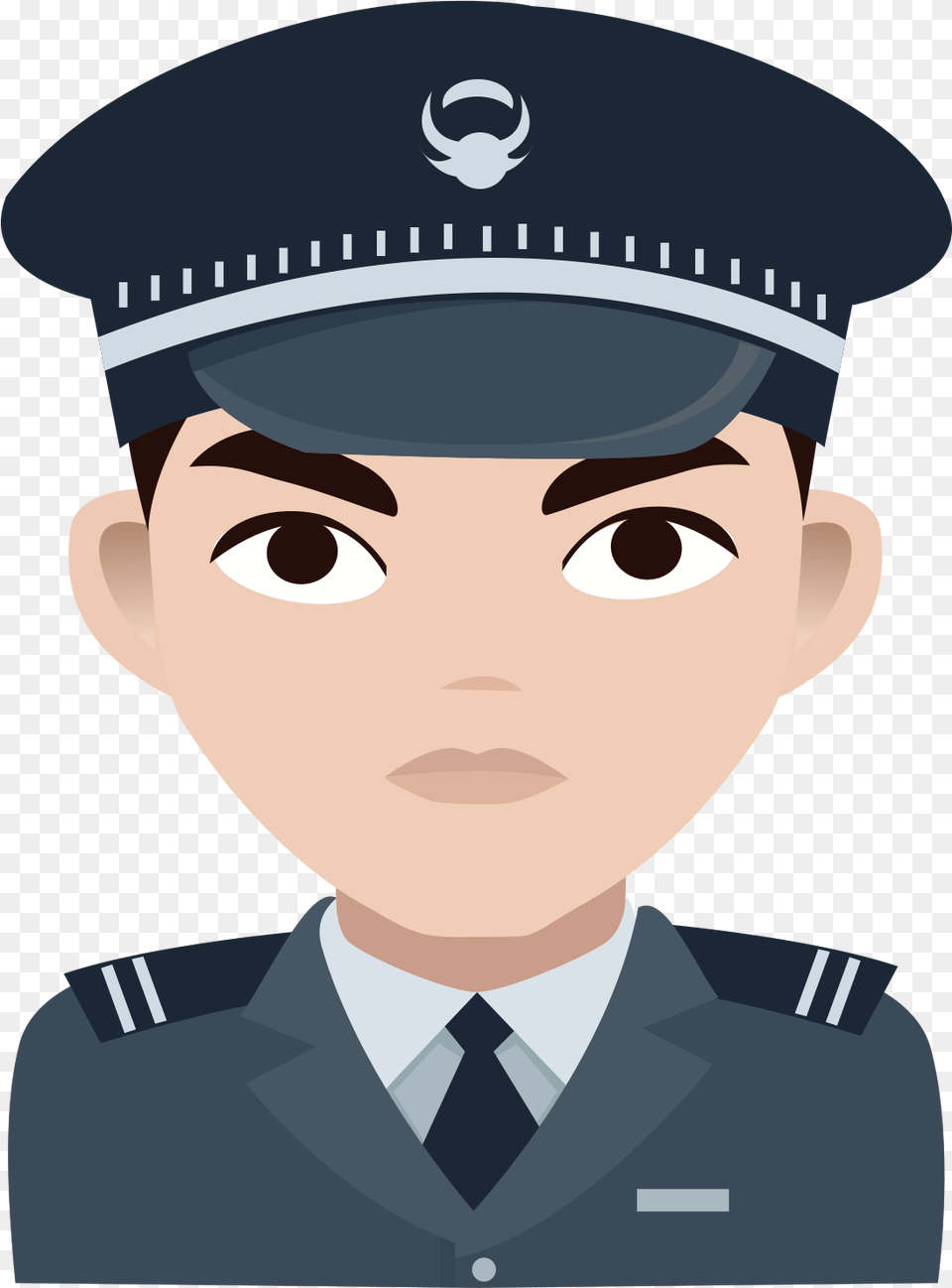 Flat Character Avatar Portrait And Psd Cartoon, Baby, Person, Captain, Officer Png