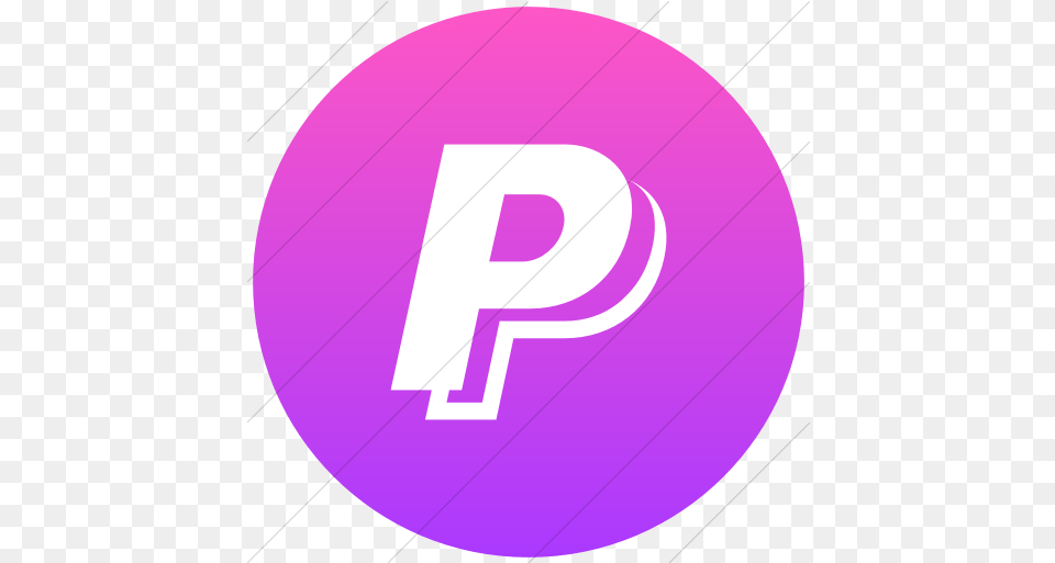 Flat Circle White Paypal White Logo, Disk, Purple, Text, Symbol Free Png