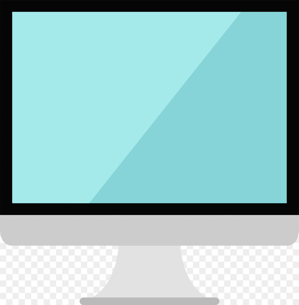 Flat Clipart, Computer Hardware, Electronics, Hardware, Monitor Png