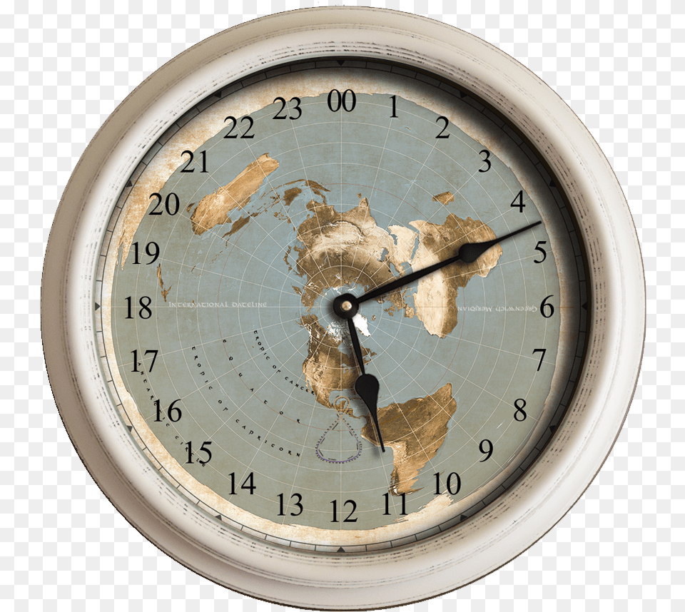 Flat Earth, Wristwatch, Clock, Analog Clock Free Png