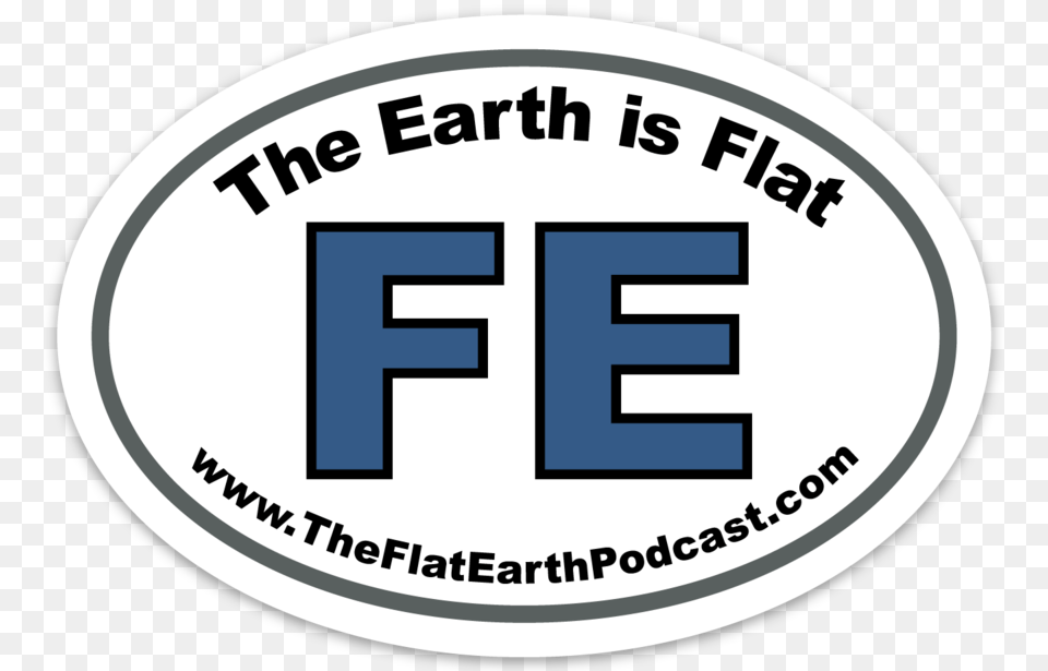 Flat Earth Sticker Fe, Logo, Disk, Text Png Image
