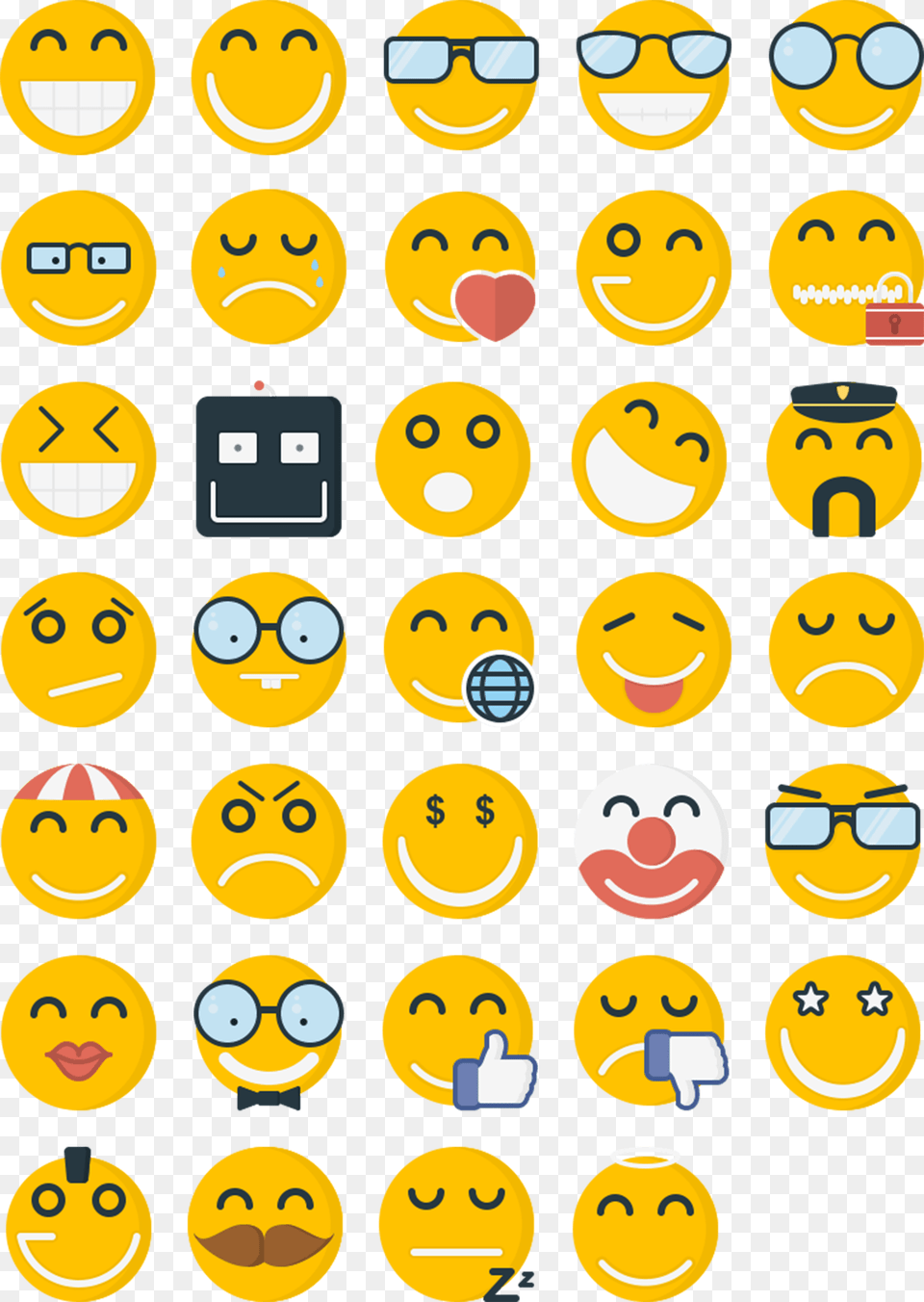 Flat Emoticons Icons, Person, Face, Head Png