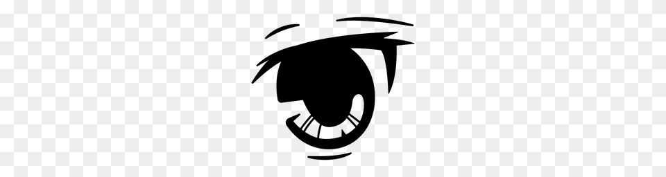 Flat Eye Icon, Gray Png