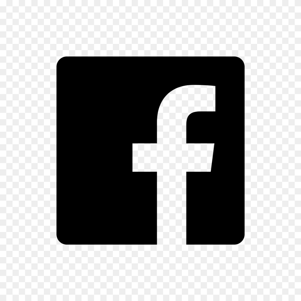 Flat Facebook Logo Black And White, Gray Png Image